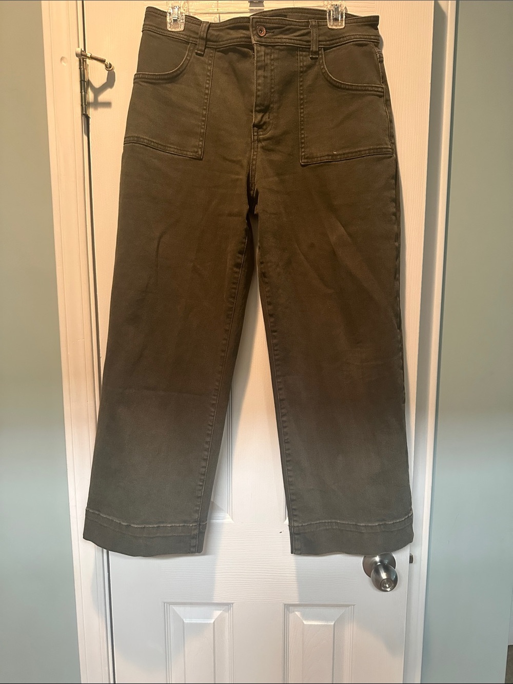 Sanctuary Olive Utility Wide-Leg Jeans